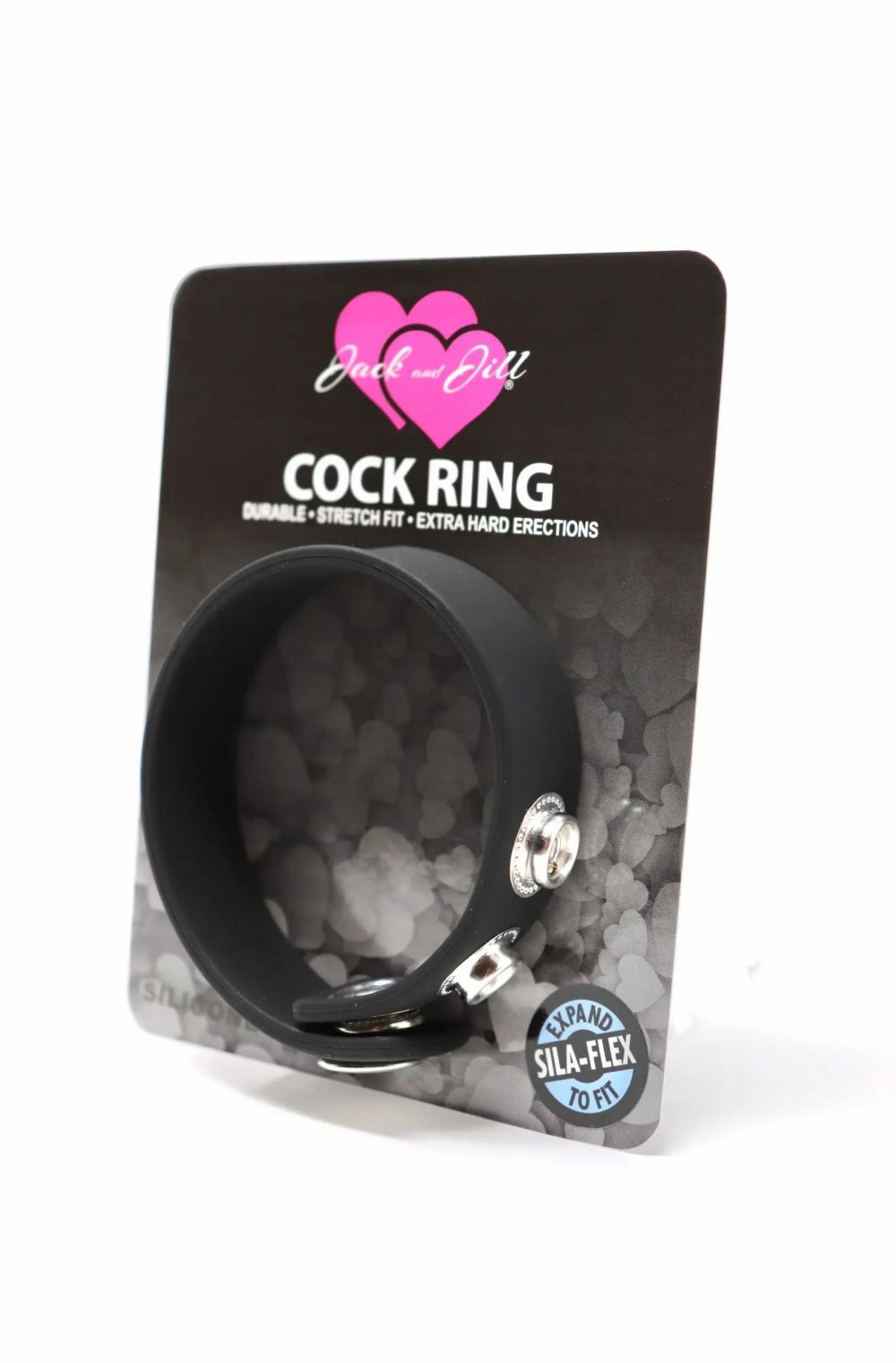 Adjustable & Versatile Cock Rings | Jack and Jill Silicone 3 Snap (Adjustable) Black Adjustable & Versatile Cock Rings Adjustable & Versatile Cock Rings