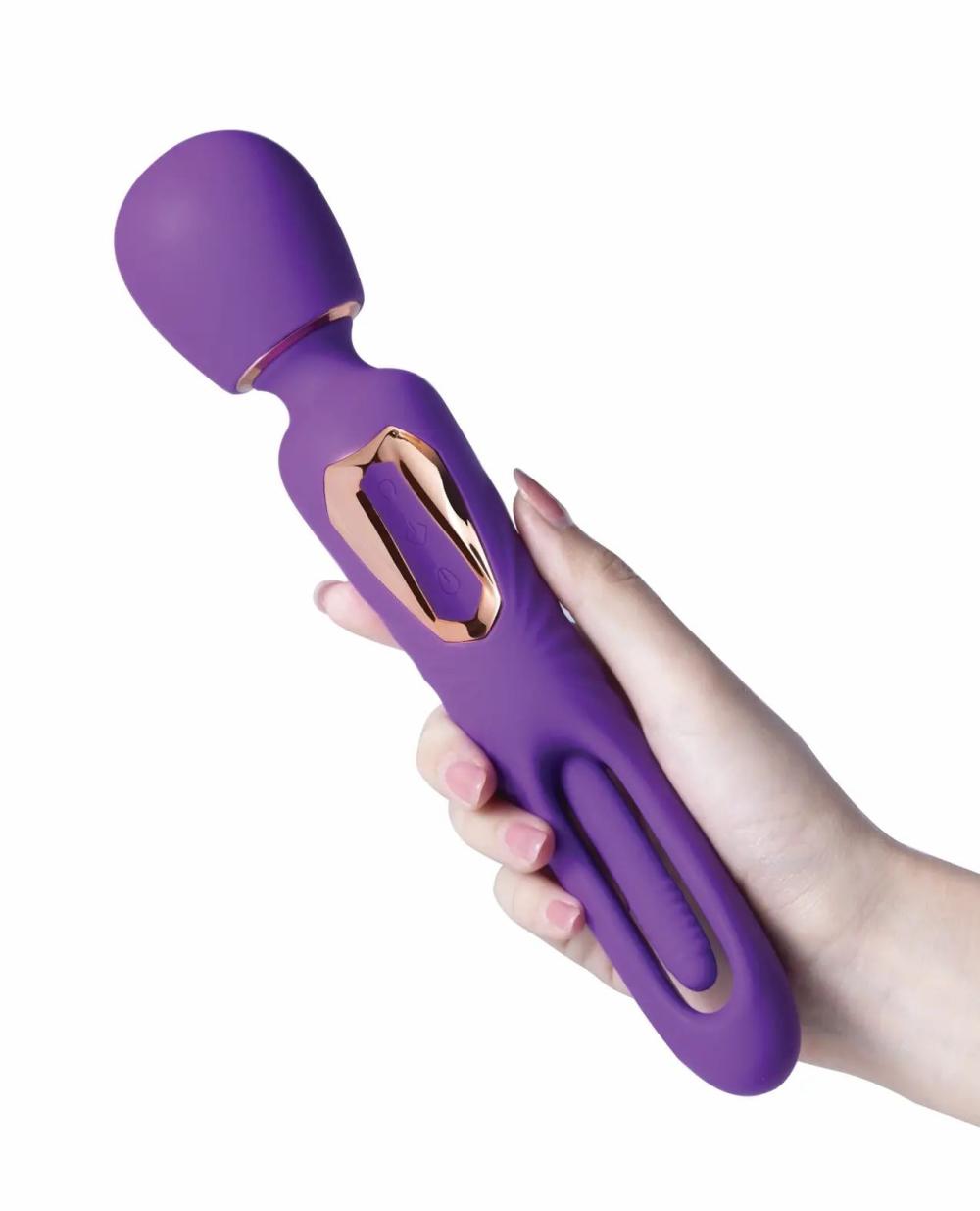 Body Massagers | Di-Orgasm Vibrating Massage Wand & G-Spot Tapping Stimulator – Purple Body Massagers Body Massagers