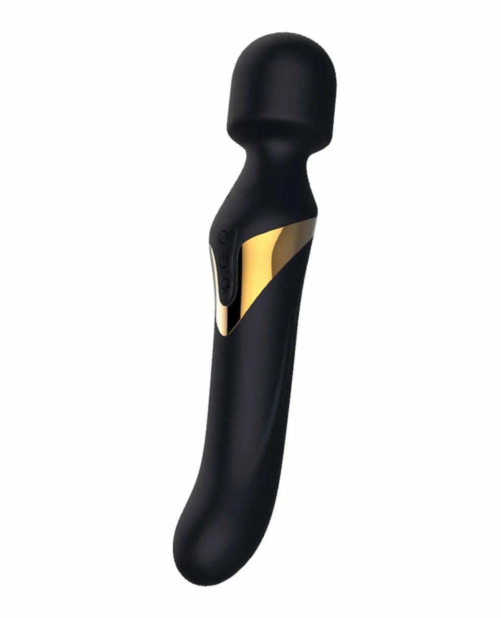 Body Massagers | Dorcel Dual Orgasms Wand Vibrator – Black/Gold Body Massagers Body Massagers