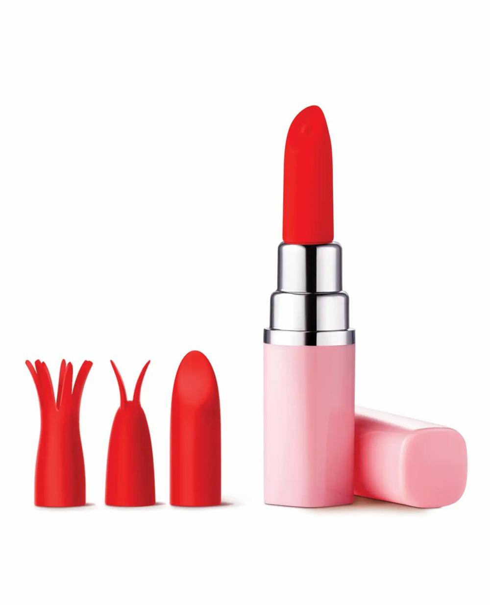 Discreet Vibrators | Luv Inc. Lipstick Vibrator w/3 Heads – Light Pink For Womens Discreet Vibrators