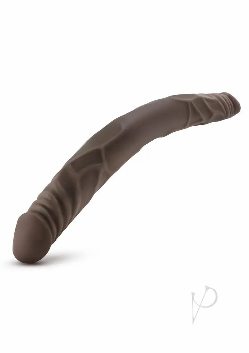 Double Dongs | Dr Skin Double Dildo Chocolate 14 Inch Dildos Double Dongs