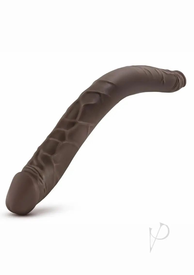 Double Dongs | Dr Skin Double Dildo Chocolate 16 inch Dildos Double Dongs