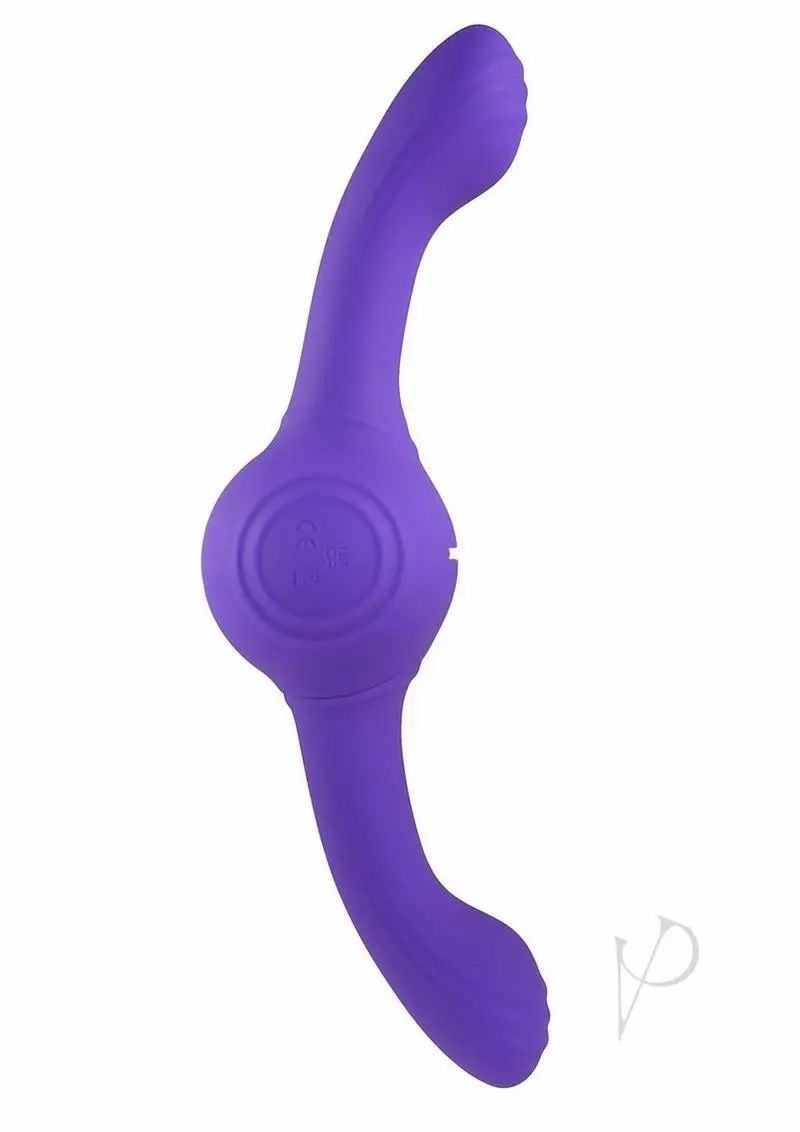 Double Dongs | Our Gyro Vibe Rechargeable Silicone Dual End Vibrator – Purple Dildos Double Dongs