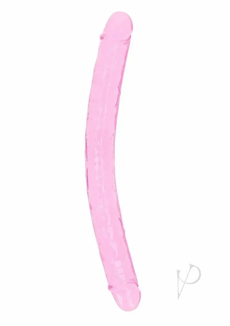 Double Dongs | Realrock Crystal Clear Double Dong 18" Pink Dildos Double Dongs