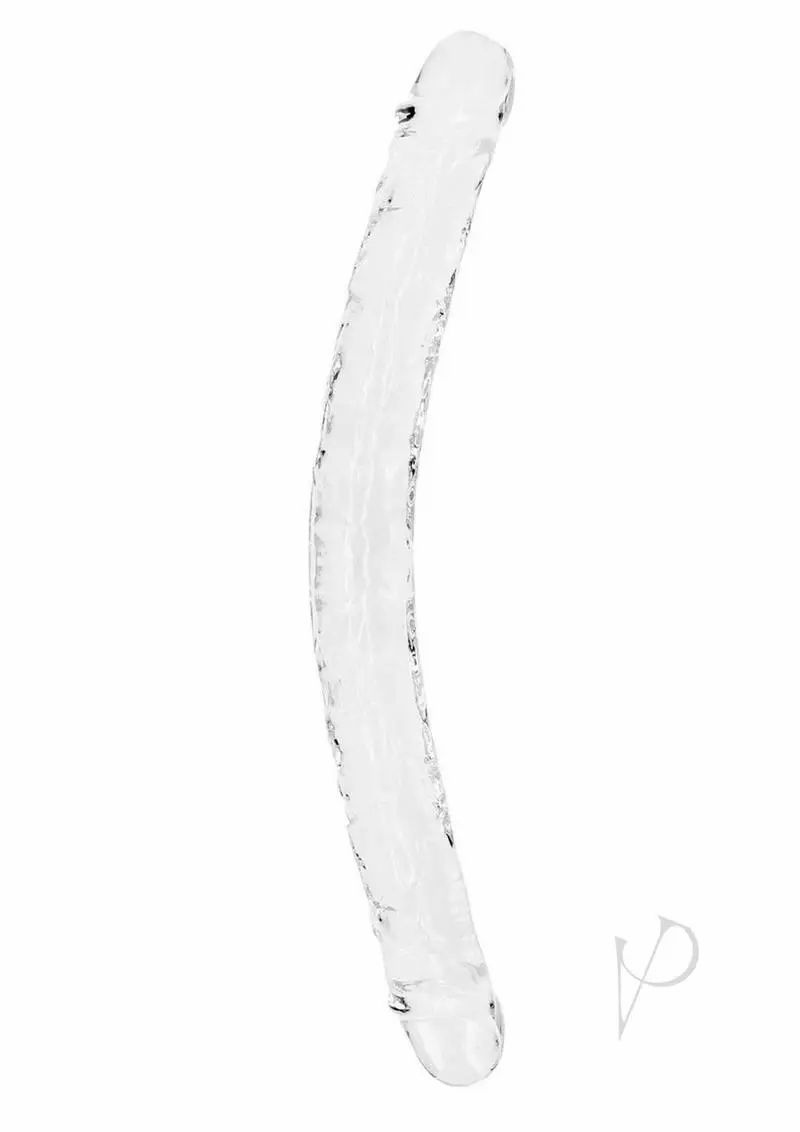 Double Dongs | Realrock Crystal Clear Double Dong 18" Translucent Dildos Double Dongs