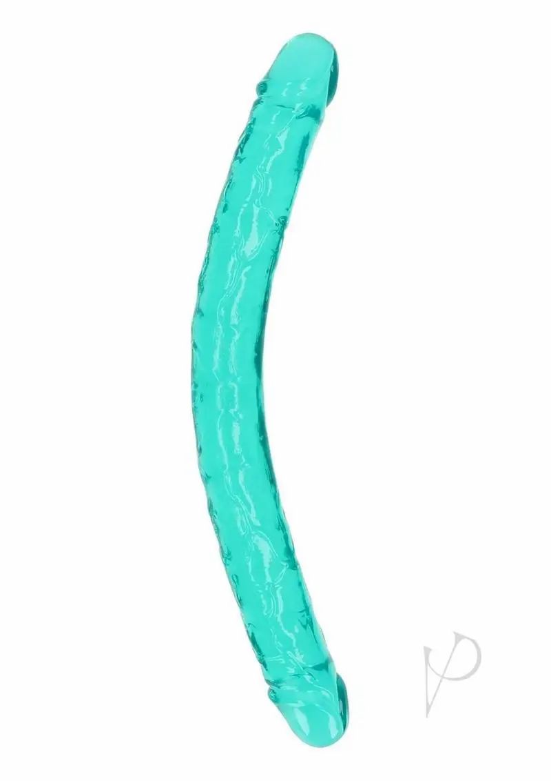 Double Dongs | Realrock Crystal Clear Double Dong 18" Turquoise Dildos Double Dongs