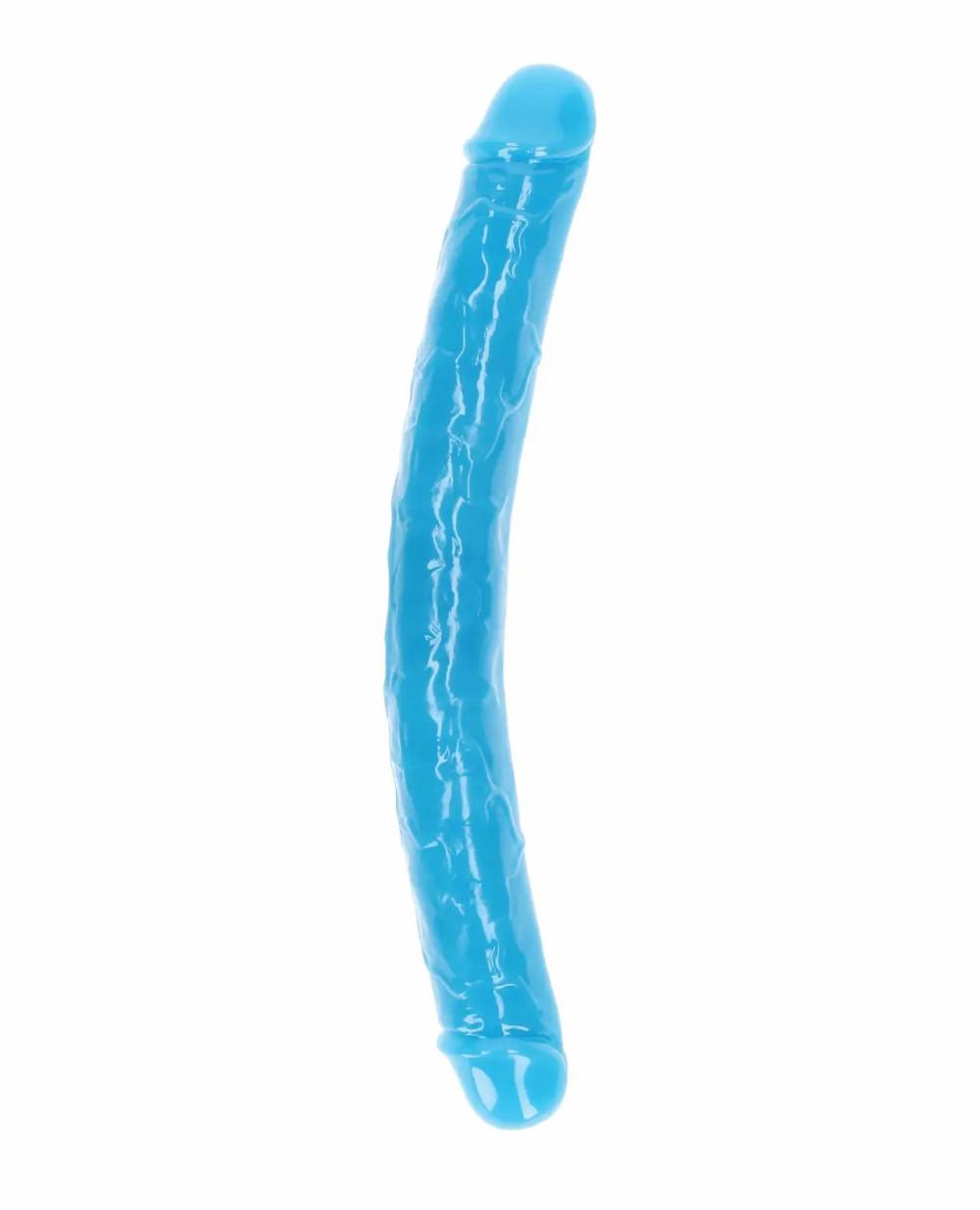 Double Dongs | Shots RealRock 15" Double Dong Glow in the Dark – Neon Blue Dildos Double Dongs