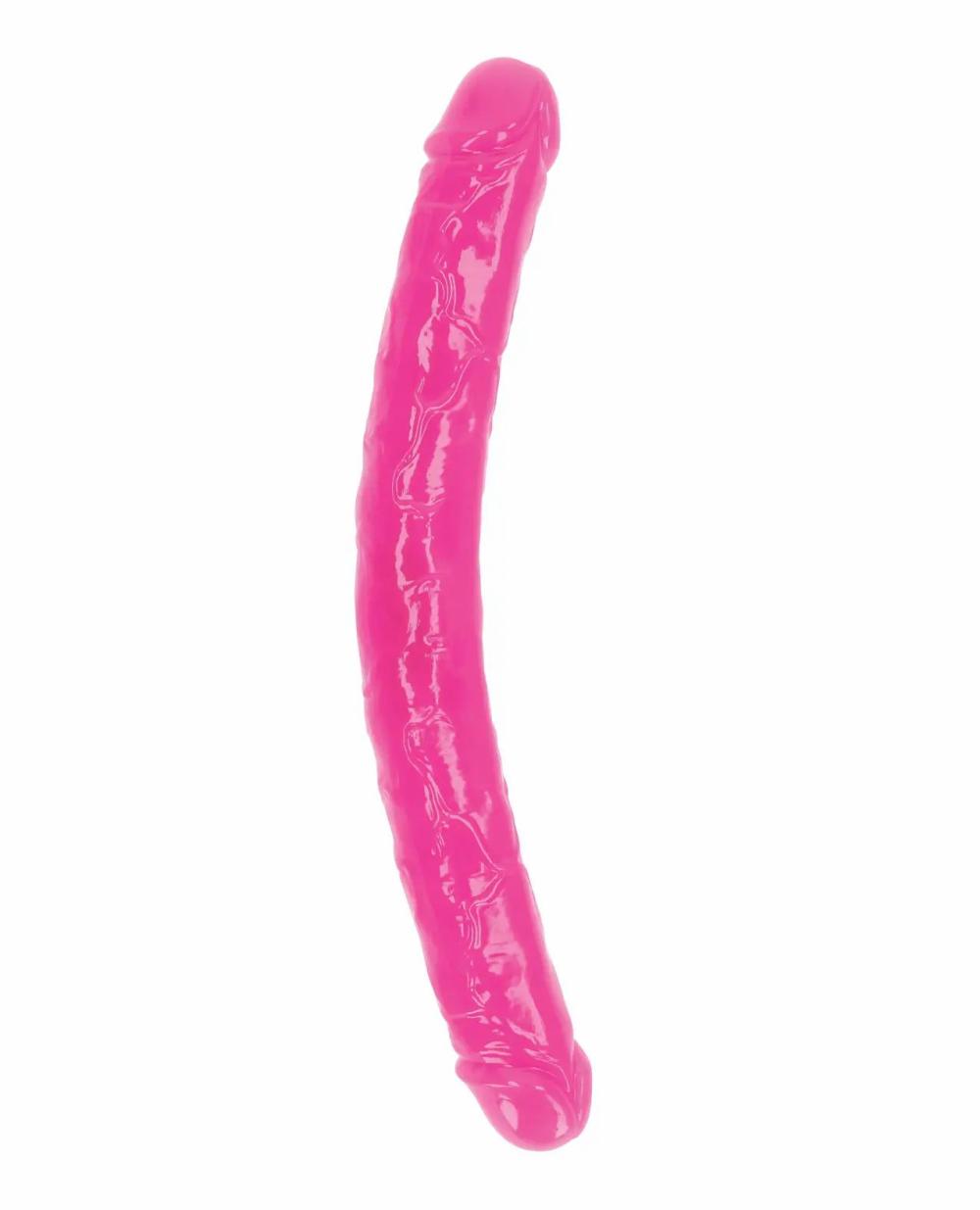 Double Dongs | Shots RealRock 15" Double Dong Glow in the Dark – Neon Pink Dildos Double Dongs