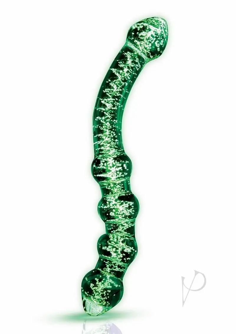 Double Dongs | Whipsmart Dual Ended Beaded Glass Dildo 6.5in – Clear / Glow in the Dark Dildos Double Dongs