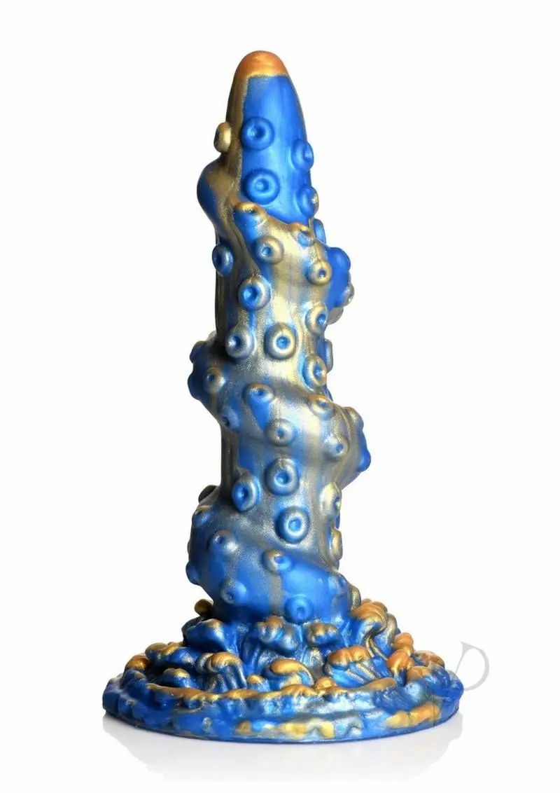 Extreme Dildos | Creature Cocks Kraken Silicone Dildo – Blue/Gold Dildos Extreme Dildos