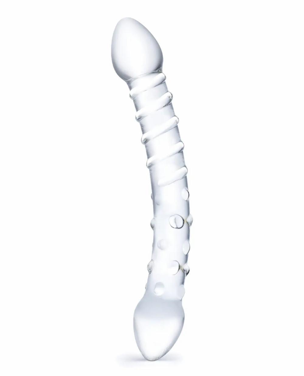 G-Spot Dildos | Glas Double Trouble Glass Dildo – Clear Dildos G-Spot Dildos