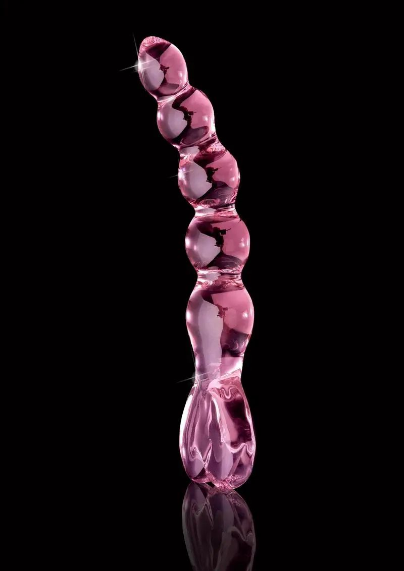 G-Spot Dildos | Icicles No 43 Beaded Glass Pink Dildos G-Spot Dildos