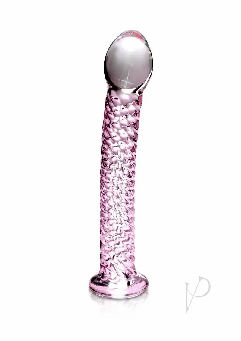 G-Spot Dildos | Icicles No 53 Textured Glass Probe Pink 6.75 Inch Dildos G-Spot Dildos