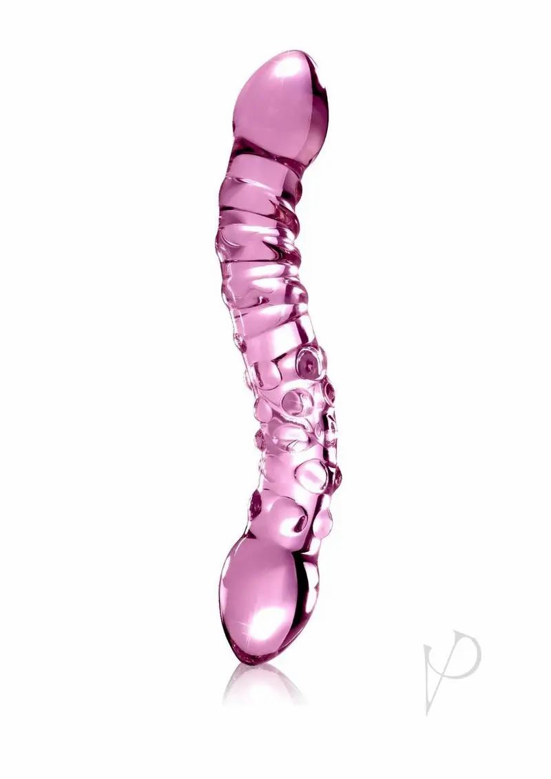 G-Spot Dildos | Icicles No 55 Double Sided Glass Massager Pink 7.75 Inch Dildos G-Spot Dildos