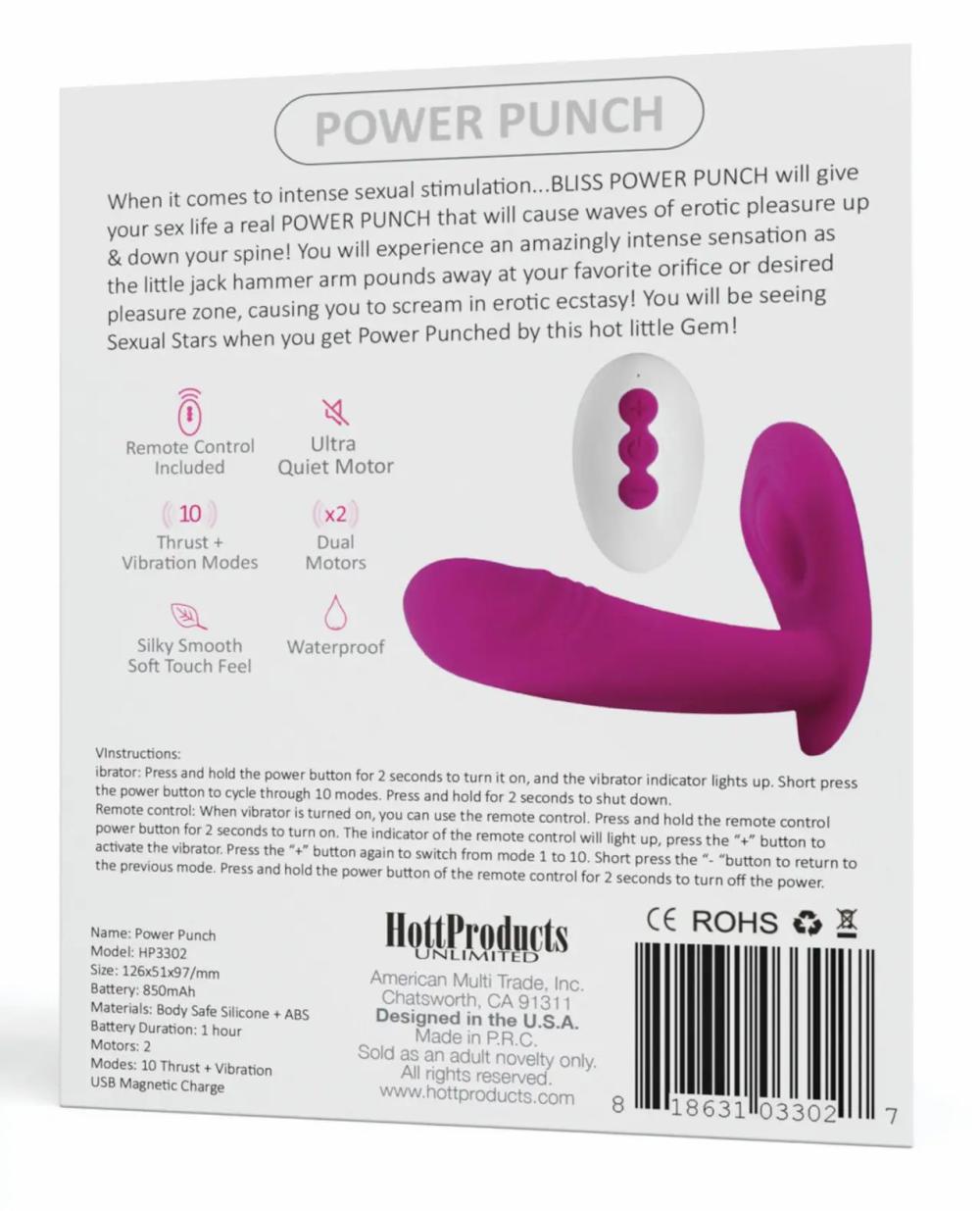 Hands Free Vibrators | Bliss Power Punch Thrusting Vibe For Womens Hands Free Vibrators