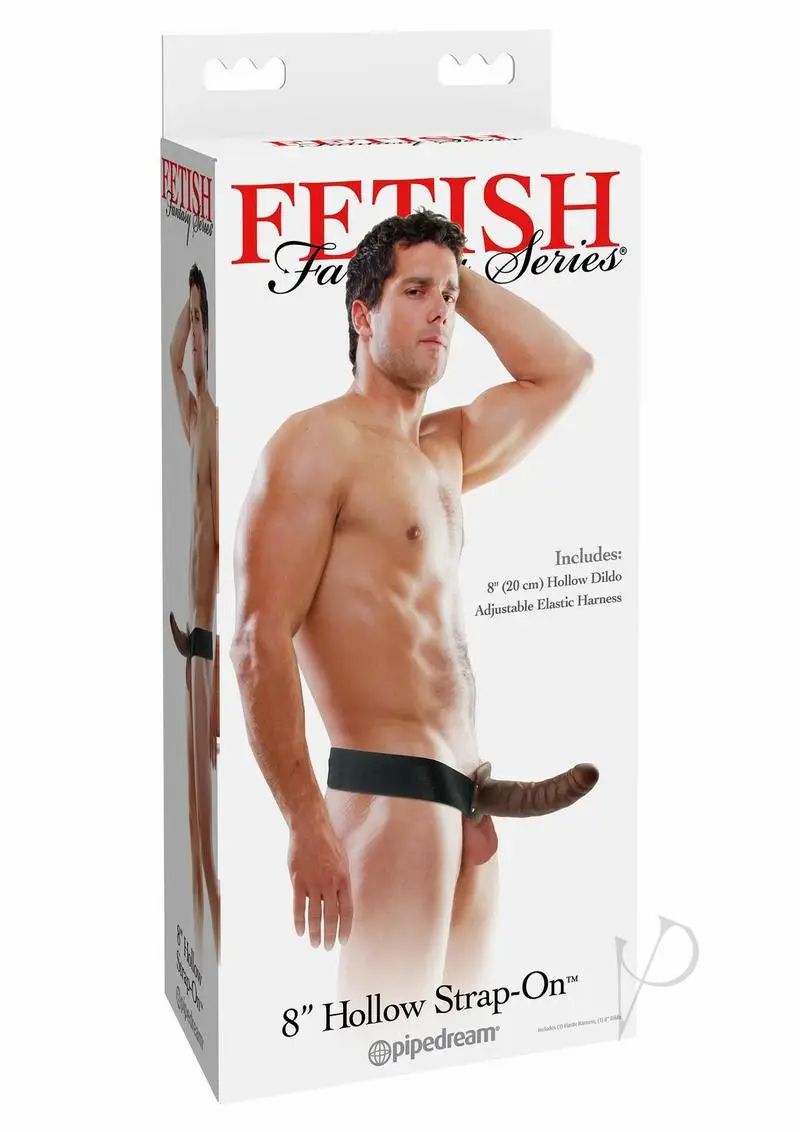 Hollow Strap-ons | Fetish Fantasy Series 8" Hollow Strap On – Brown For Mens Hollow Strap-ons