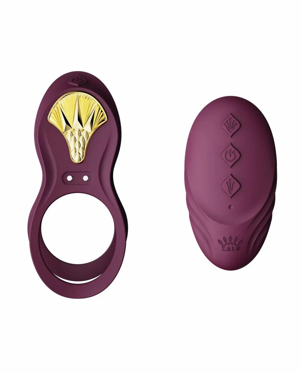 Kits & Sleeves | ZALO Bayek Vibrating Couples Ring w/Remote – Velvet Purple Cock Rings Kits & Sleeves