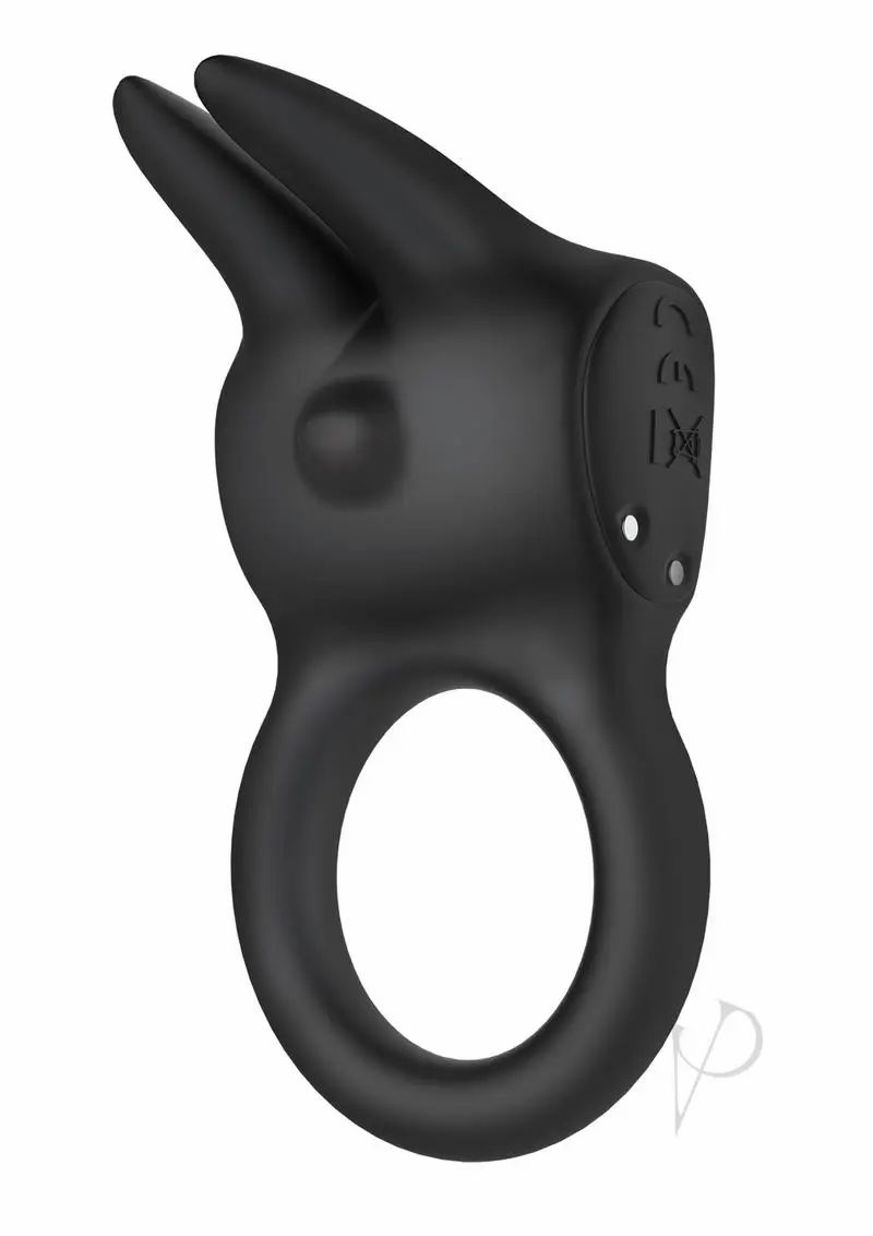 Luxury Cock Rings | The Rabbit Love Ring Silicone Couples Ring USB Rechargeable Waterproof Black Cock Rings Luxury Cock Rings