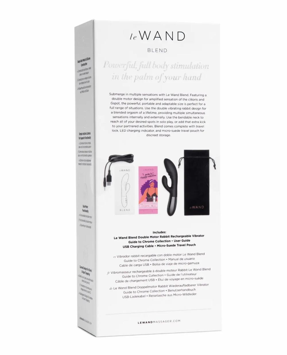 Luxury Vibrators | Le Wand BLEND Double Motor Rabbit Rechargeable Vibrator – Black For Womens Luxury Vibrators