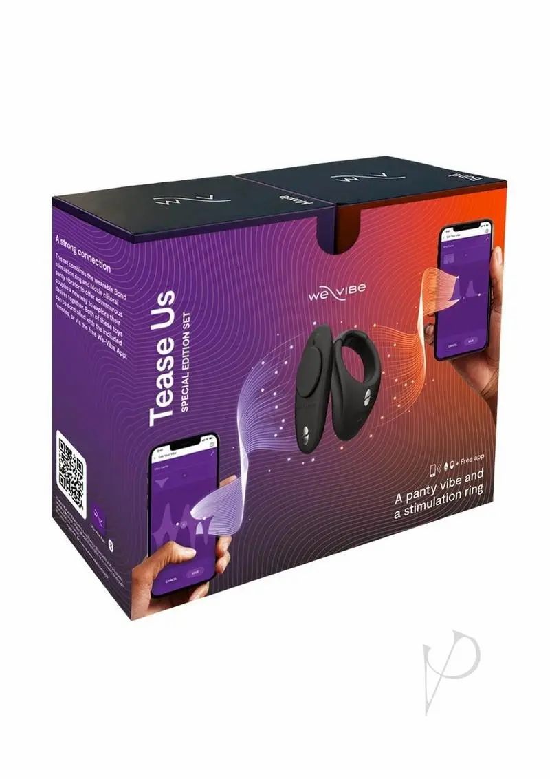 Luxury Vibrators | We Vibe Tease Us Bond + Moxie Black Set Special Edition For Womens Kits & Sleeves