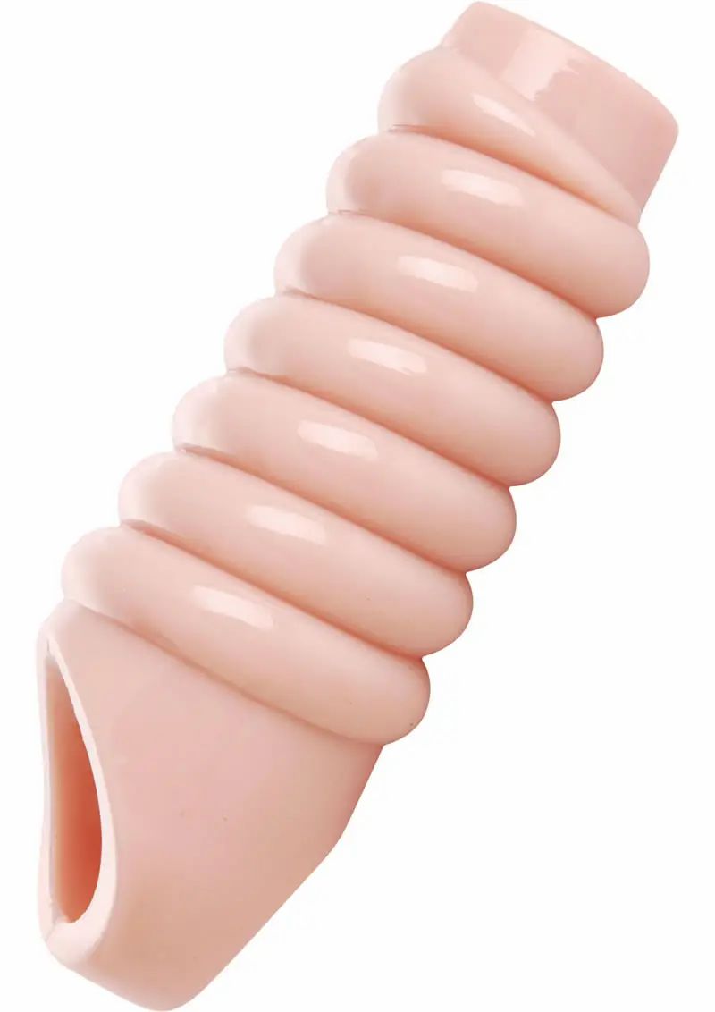 Penis Extensions | Size Matters Ribbed Penis Enchancer Sheath Flesh 5.5 Inch For Mens Mens