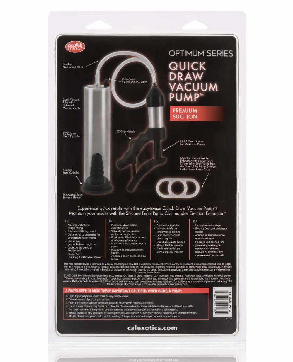 Penis Pumps | Quick Draw Vacuum Pump For Mens Mens