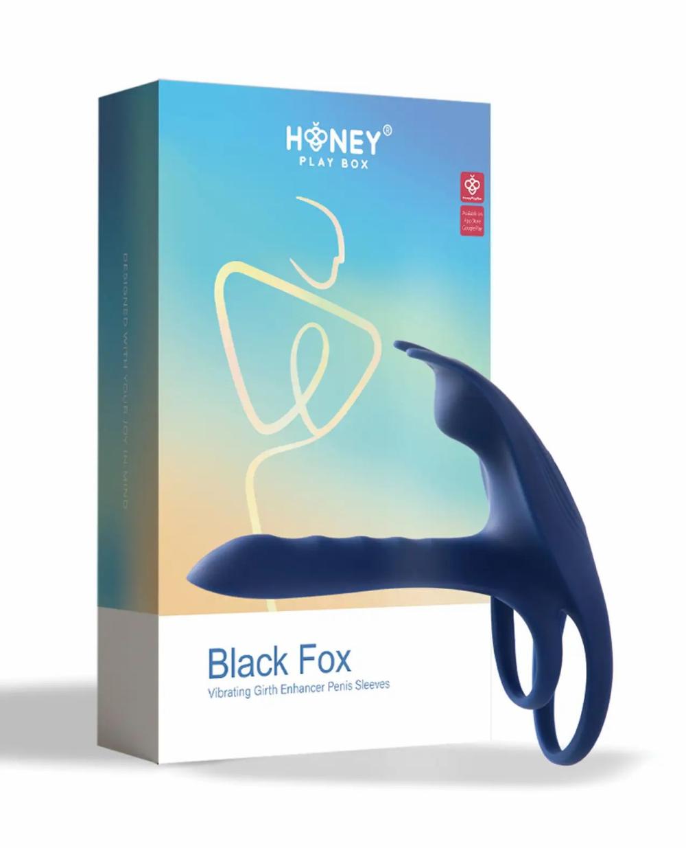 Penis Sleeves & Enhancers | Black Fox Vibrating Girth Enhancer Penis Sleeve – Blue For Mens Mens