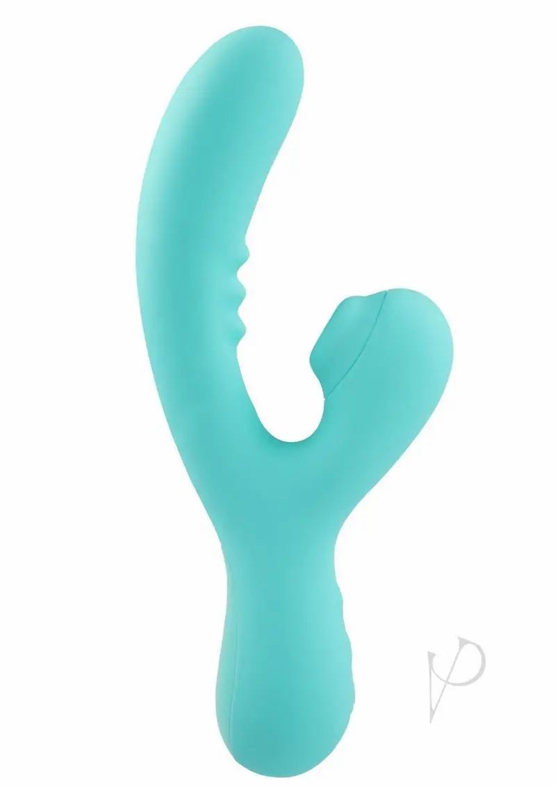 Rabbit Vibrators | Rock Candy Refined Sugarotic Rechargeable Silicone Dual Stimulated Rabbit Vibrator – Blue Clit Suckers & Oral Suction Items Clit Suckers & Oral Suction Items