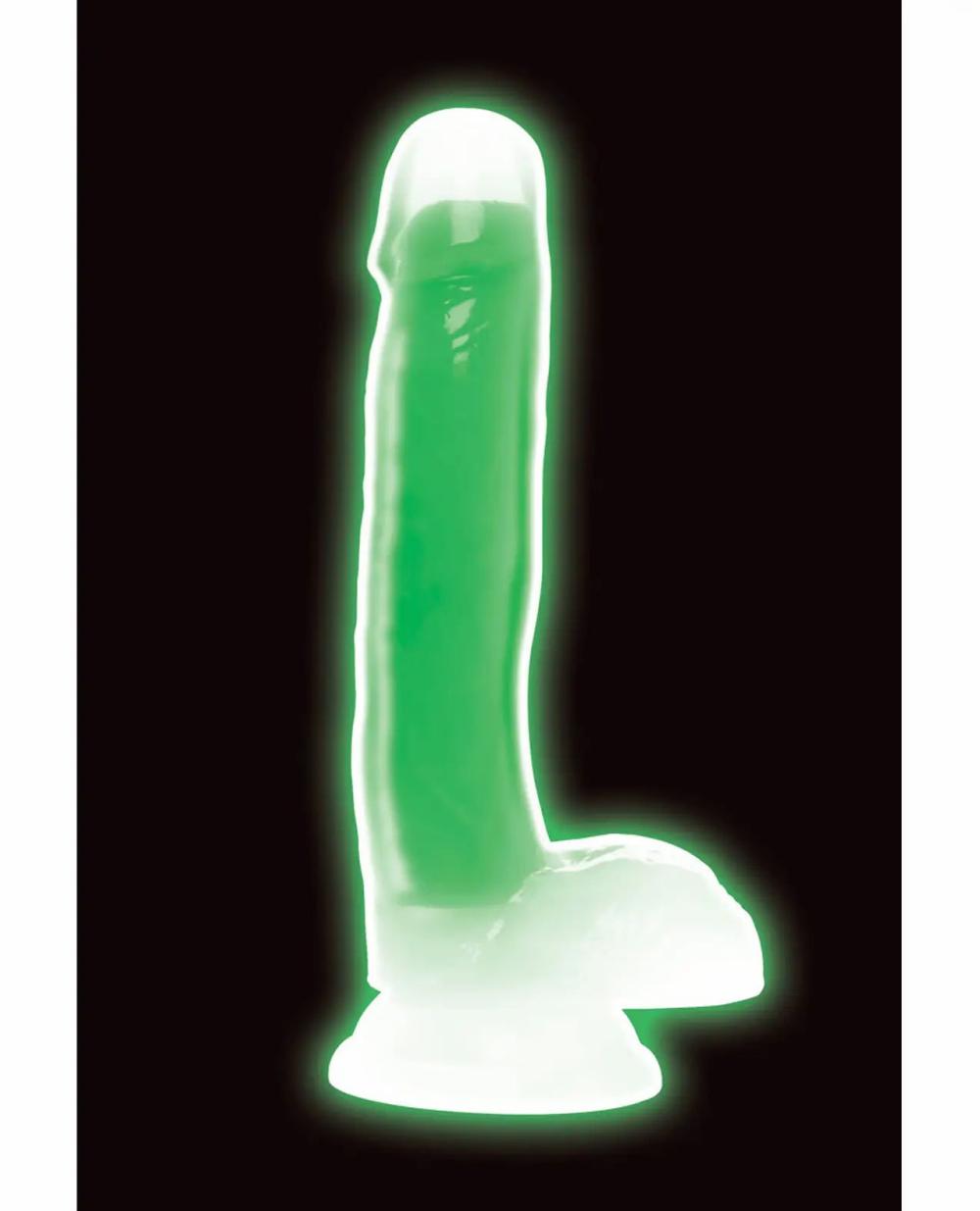 Strap-ons & Harnesses | Curve Toys Lollicock 7" Glow In The Dark Silicone Dildo w/Balls – Green Dildos Strap-ons & Harnesses