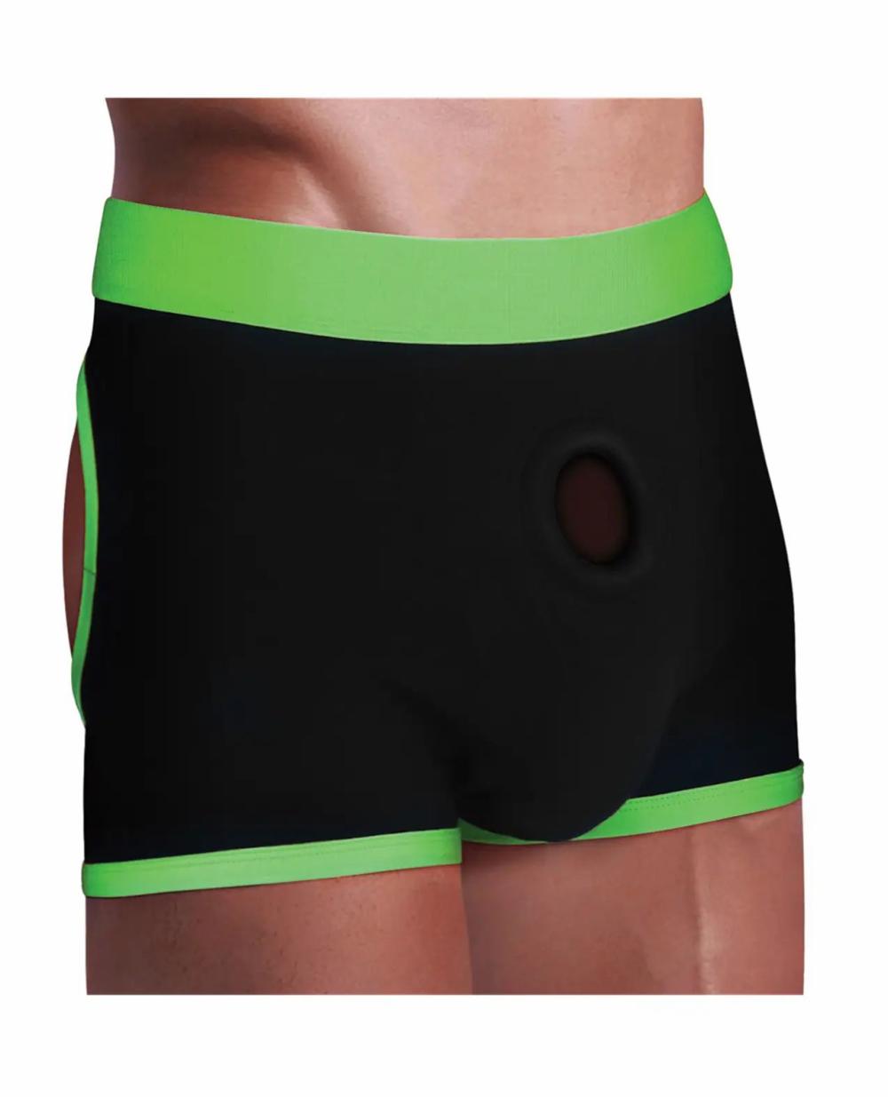 Strap-ons & Harnesses | Get Lucky Strap On Boxers – XL-XXL Black/Green Dildos Strap-ons & Harnesses