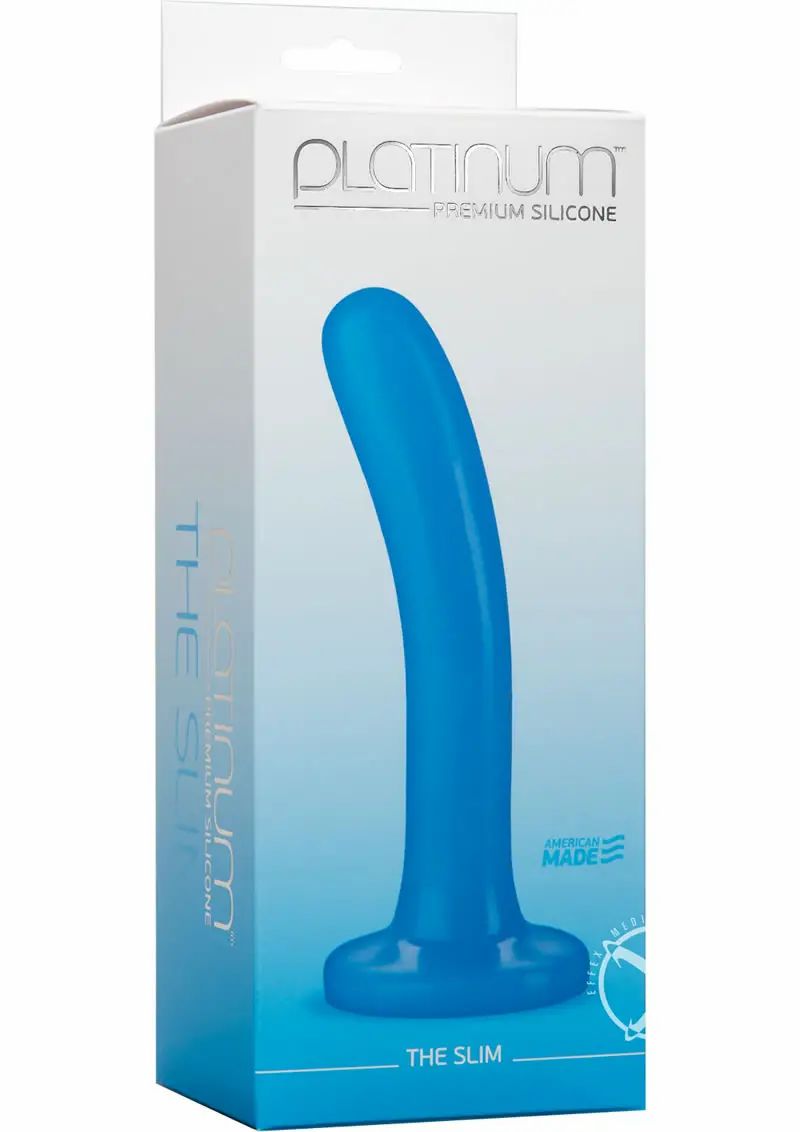 Strap-ons & Harnesses | Platinum 6.25" Silicone The Slim – Blue Dildos Strap-ons & Harnesses