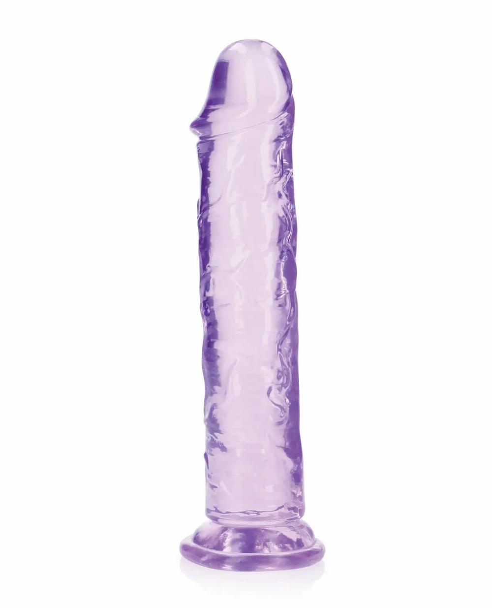 Strap-ons & Harnesses | Shots RealRock Crystal Clear 9" Straight Dildo w/Suction Cup – Purple Dildos Strap-ons & Harnesses