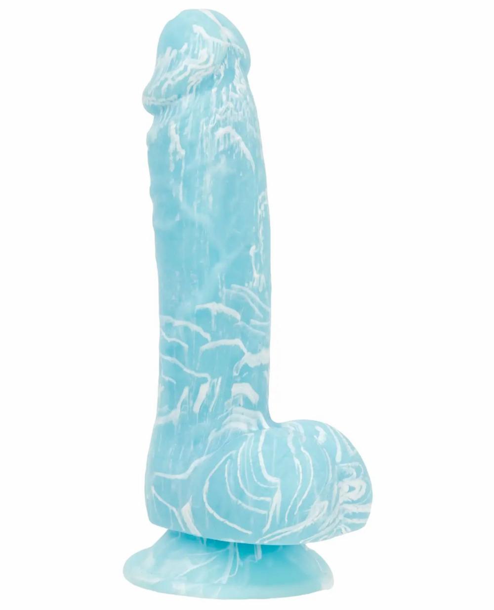 Suction Cup Dildos | Addiction Luke 7.5" Glow in the Dark Dildo – Blue Dildos Suction Cup Dildos