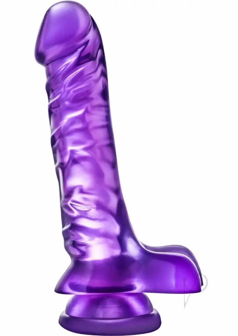 Suction Cup Dildos | B Yours Basic 08 Realistic Jelly Dildo With Balls Purple 9 Inch Dildos Suction Cup Dildos