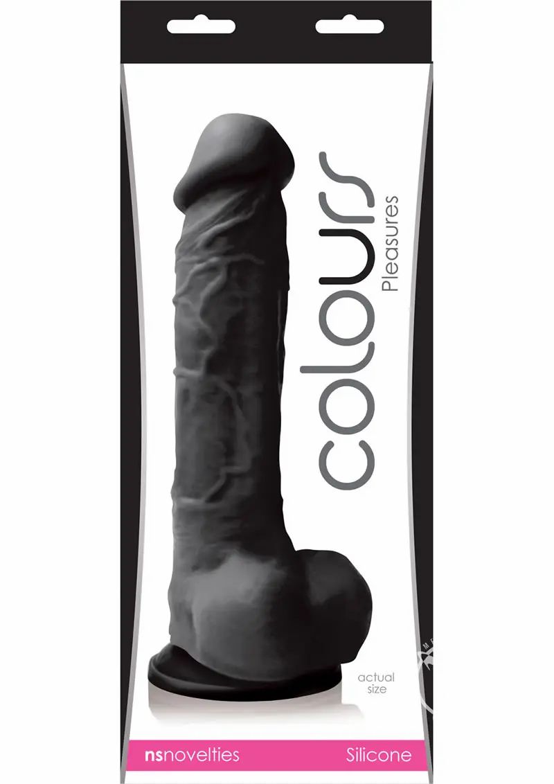 Suction Cup Dildos | Colours Pleasures 8" Dildo w/Suction Cup – Black Dildos Huge Dildos