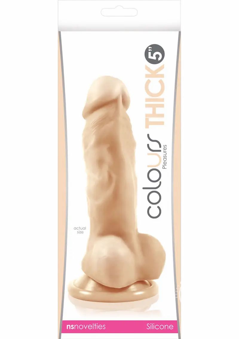 Suction Cup Dildos | Colours Pleasures Thick 5" Dildo – White Dildos Realistic Dildos & Dongs