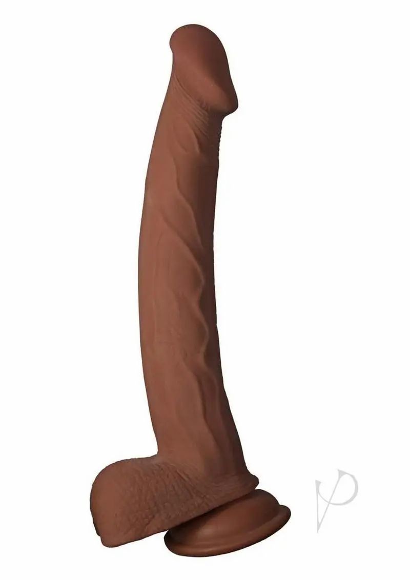 Suction Cup Dildos | Realcocks Dual Layered Bendable Dildo 11 inch – Chocolate Dildos Strap-ons & Harnesses