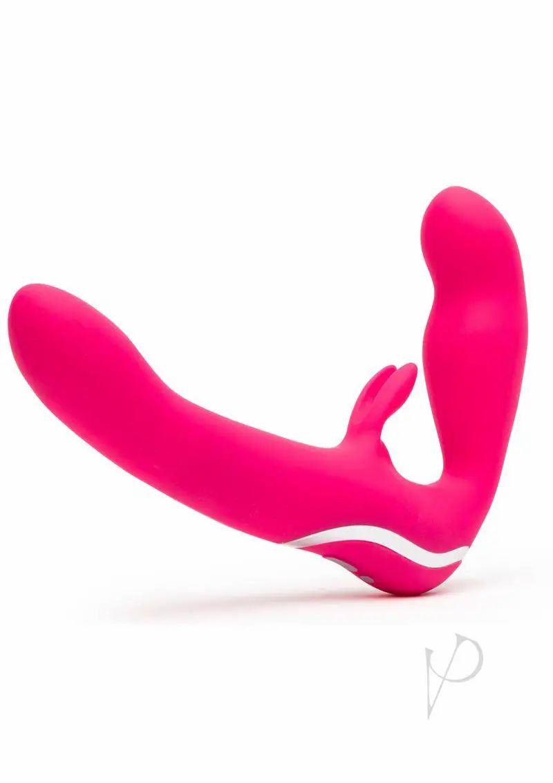 Traditional Vibrators | Happy Rabbit Strapless Strap on Rabbit Vibe – Pink Dildos Hands Free Vibrators