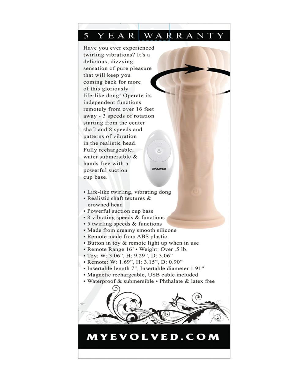 Suction Cup Dildos | Evolved Twirl Jam – Ivory Dildos Strap-ons & Harnesses