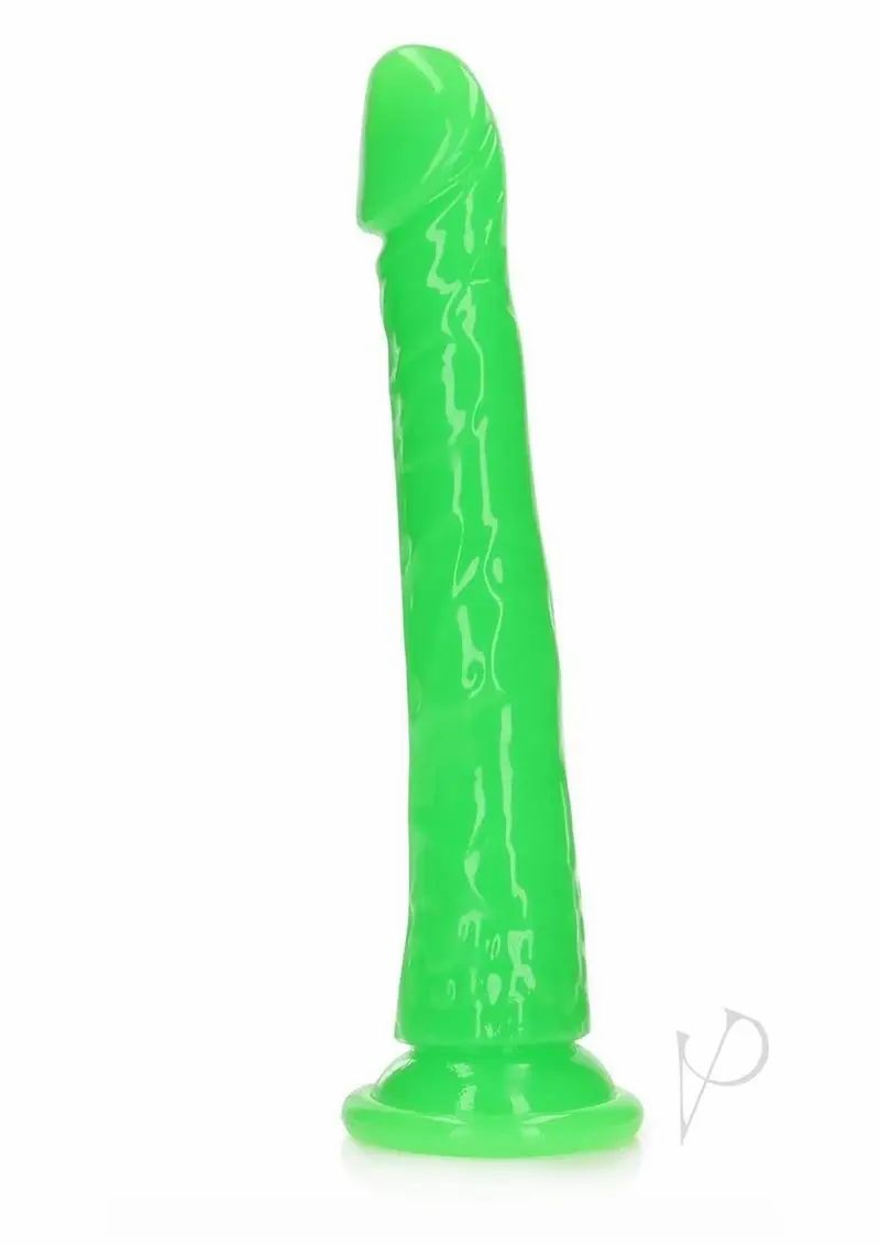 Suction Cup Dildos | Shots Realrock Slim Dildo 11" Glow in the Dark – Neon Green Dildos Strap-ons & Harnesses