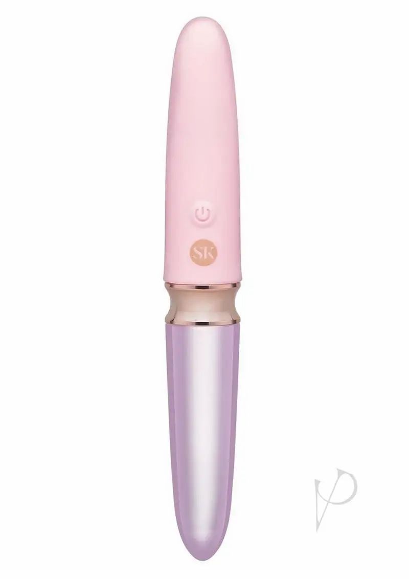 Discreet Vibrators | Secret Kisses Glass Lipstick Rechargeable Silicone Dual End Vibrator – Pink/Clear For Womens Discreet Vibrators