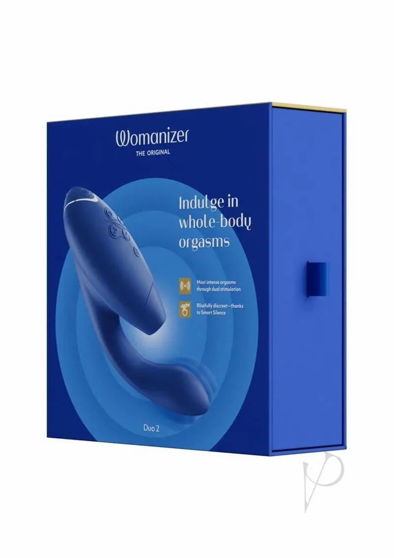 G Spot Clit Stimulators | Womanizer Duo 2 Blue Clit Suckers & Oral Suction Items Clit Suckers & Oral Suction Items