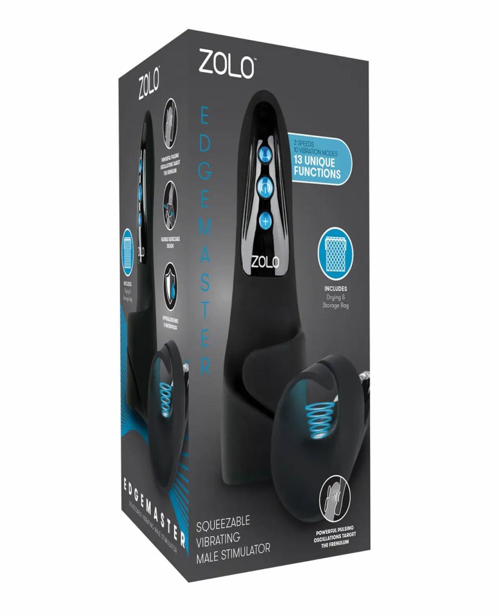 Masturbation Sleeves | ZOLO Edgemaster – Black For Mens Masturbation Sleeves